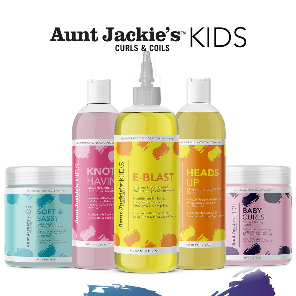 Aunt Jackie'S Kids Soft And Sassy Super Duper Hair Softening Conditioner, Helps Strengthen Hair For Healthier Growth, 15 Oz