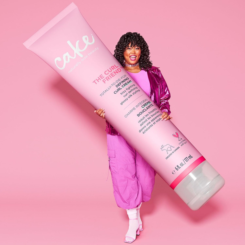 Cake Beauty Curl Friend Curl Defining Shampoo, Conditioner & Cream Set - Avocado & Argan Oil Curly Hair Products - Anti-Frizz, Cruelty Free & Vegan Gift Set