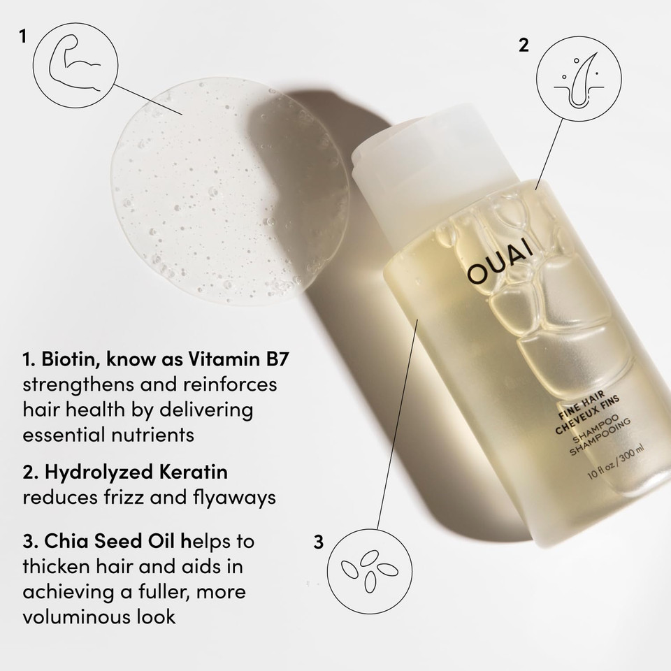 Ouai Fine Shampoo And Conditioner Set - Sulfate Free Shampoo And Conditioner For Fine Hair - Made With Keratin, Marshmallow Root, Shea Butter & Avocado Oil - Free Of Parabens & Phthalates (10 Fl Oz) Ouai Fine Shampoo And Conditioner Set - Sulfate Free Shampoo And Conditioner For Fine Hair - Made With Keratin, Marshmallow Root, Shea Butter & Avocado Oil - Free Of Parabens & Phthalates (10 Fl Oz)