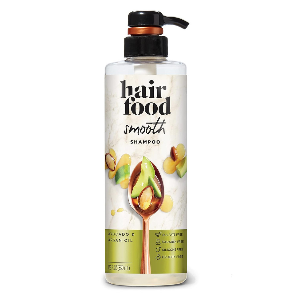 Hair Food Sulfate Free Shampoo, Dye Free Smoothing Treatment, Argan Oil And Avocado, 17.9 Fl Oz