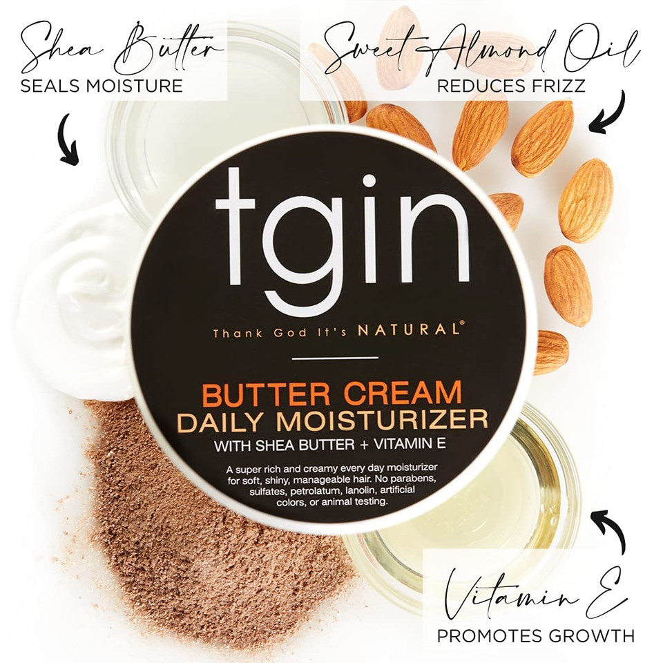 Tgin Butter Cream Daily Moisturizer For Natural Hair - Dry Hair - Curly Hair - 12 Oz