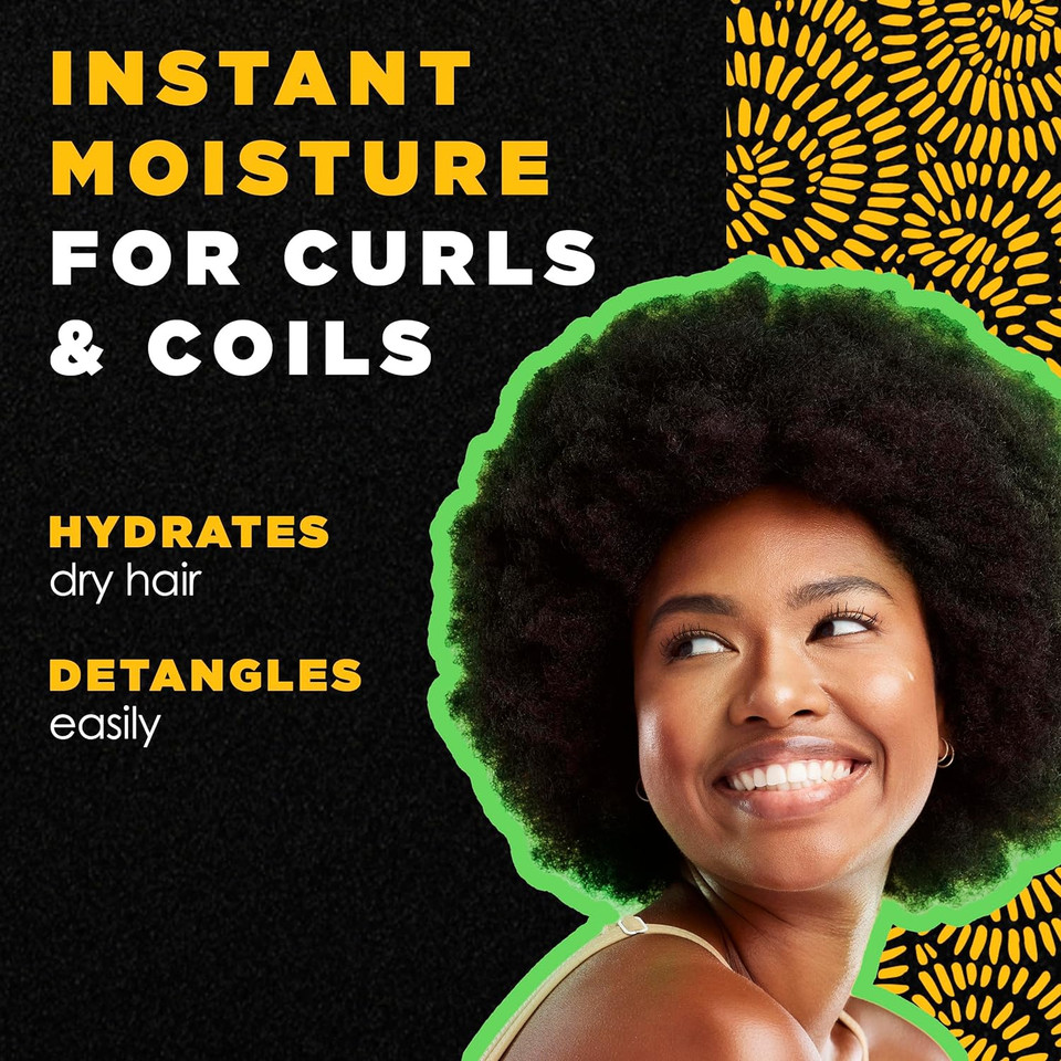 My Black Is Beautiful Detangler Spray, Sulfate Free, For Curly And Coily Hair With Coconut Oil, Honey And Turmeric, 7.6 Fl Oz