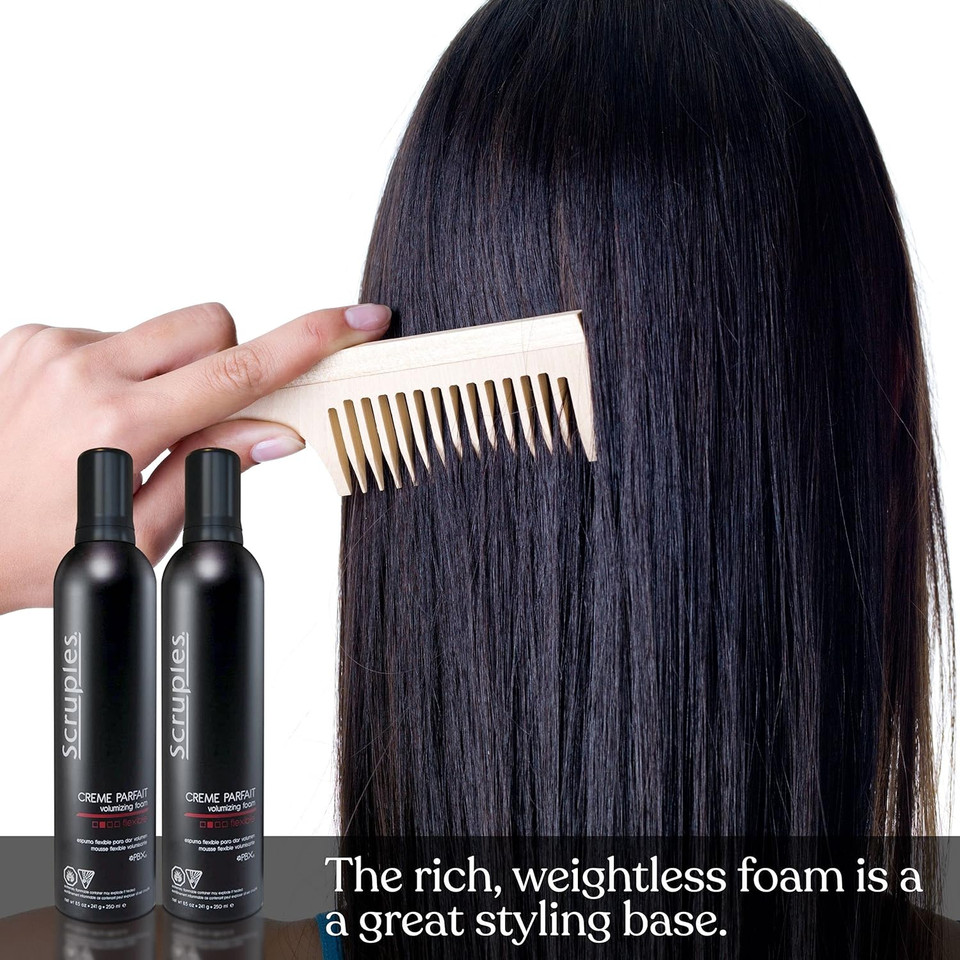 Scruples Creme Parfait Volumizing Foam - Rich & Weightless Styling Foam For Ultimate Smoothing Control, Hydration & Frizz-Free Hold - Alcohol-Free Hair Mousse For All Hair Types (Pack Of 2)