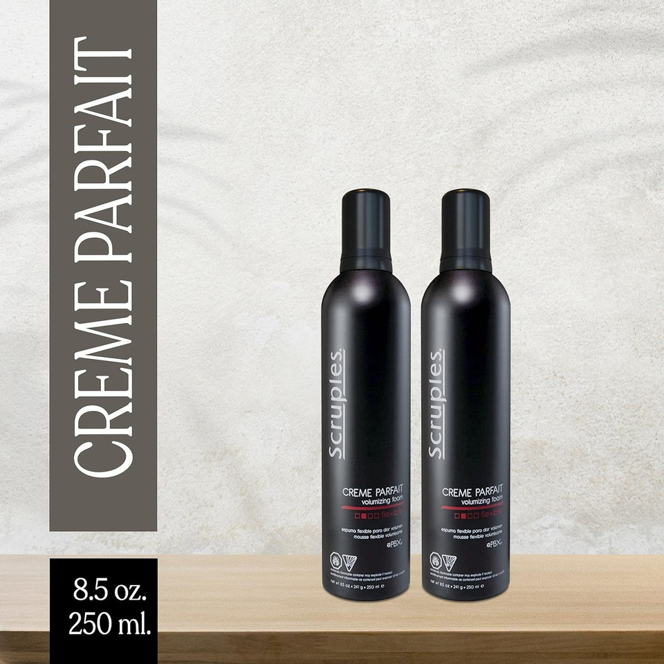 Scruples Creme Parfait Volumizing Foam - Rich & Weightless Styling Foam For Ultimate Smoothing Control, Hydration & Frizz-Free Hold - Alcohol-Free Hair Mousse For All Hair Types (Pack Of 2)
