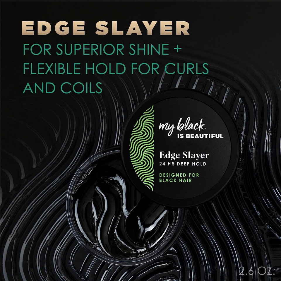 My Black Is Beautiful Golden Milk Edge Slayer, 2.6 Fl Oz  Flake-Free Edge Control For Curly And Coily Hair  Formulated With Coconut Oil, Honey, And Turmeric