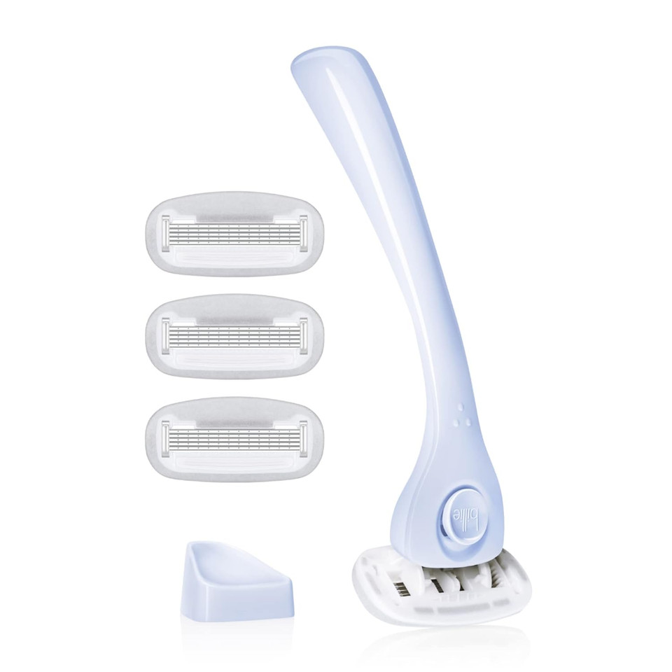 Billie Razors For Women Shave Kit ÃÂ Womenã¢ÂS Razor + 4 X 5-Blade Razor Refills + Magnetic Holder ÃÂ Cool Blue