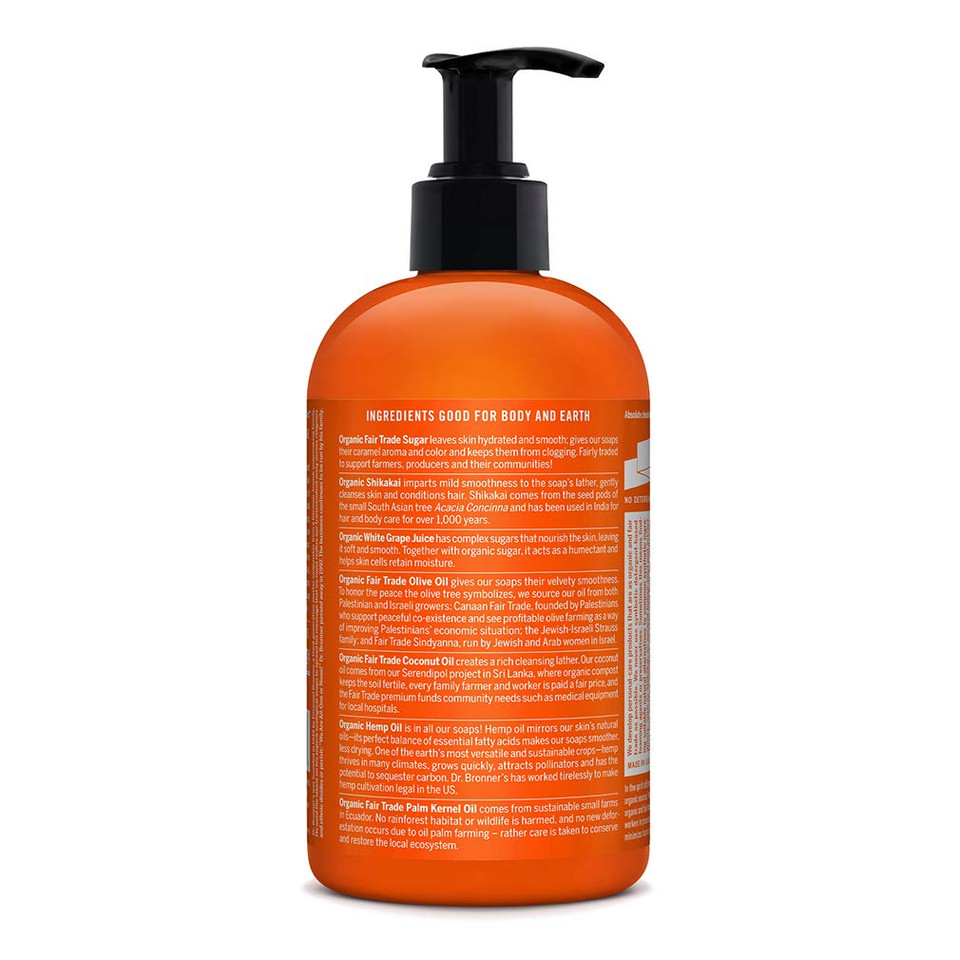 Dr. Bronner'S - Organic Sugar Soap (Tea Tree, 12 Ounce) - Made With Organic Oils, Sugar And Shikakai Powder, 4-In-1 Uses: Hands, Body, Face And Hair, Cleanses, Moisturizes And Nourishes, Vegan