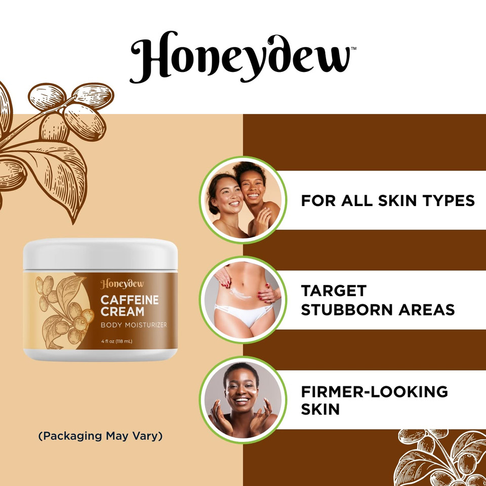 Concealing Caffeine Cream For Cellulite Reduction - Ultra Moisturizing Cellulite Cream For Thighs Butt And Belly With Rich Shea And Cocoa Butter - Light Scented Vegan Firming Body Lotion For Women
