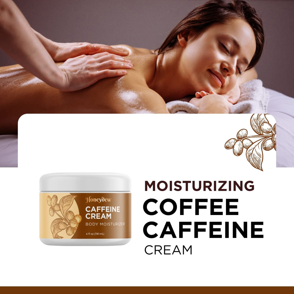 Concealing Caffeine Cream For Cellulite Reduction - Ultra Moisturizing Cellulite Cream For Thighs Butt And Belly With Rich Shea And Cocoa Butter - Light Scented Vegan Firming Body Lotion For Women