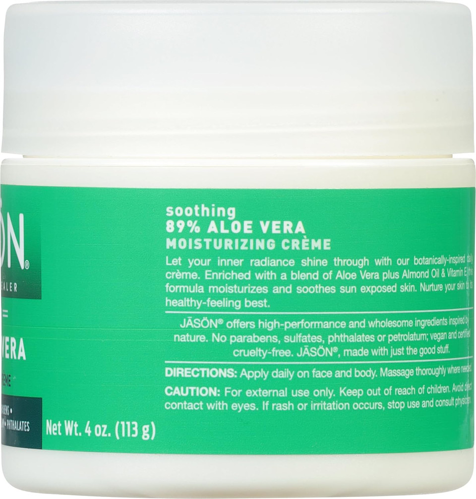 Jason Soothing 89% Aloe Vera Moisturizing Creme 4 Oz