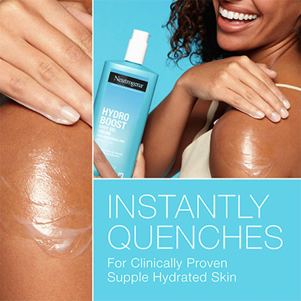 Neutrogena Hydro Boost Body Moisturizing Gel Cream With Hyaluronic Acid, Fast Absorbing, Lightweight Hydrating Body Lotion For Normal To Dry Skin, Paraben-Free, Twin Pack, 2 X 16 Oz