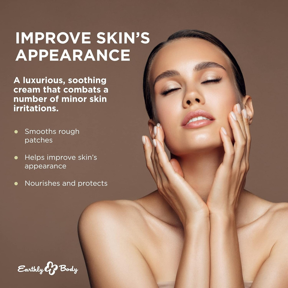 Earthly Body Miracle Oil Tea Tree Creme, 4 Oz. - Tea Tree, Hemp Seed, Safflower & Sunflower Seed Oils - Nourish & Protect Skin, Smooth Rough Patches, Calm Irritation - 100% Vegan, Cruelty-Free