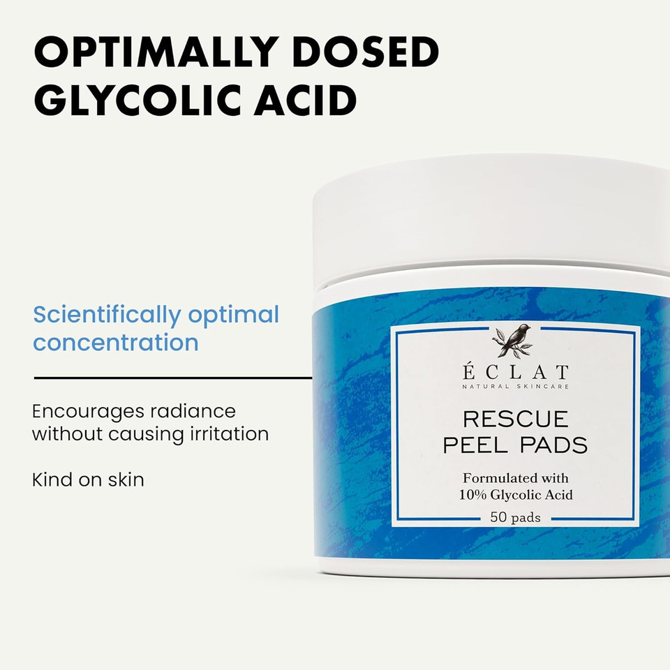 10% Glycolic Acid Pads, Chemical Peel For Face At Home W/Vitamin E & Aloe Vera, Acido Glicolico For Exfoliating Face Pads - Toner Pads For Even Skin Tone & Acne Marks, Facial Peel Pads - 50 Face Pads