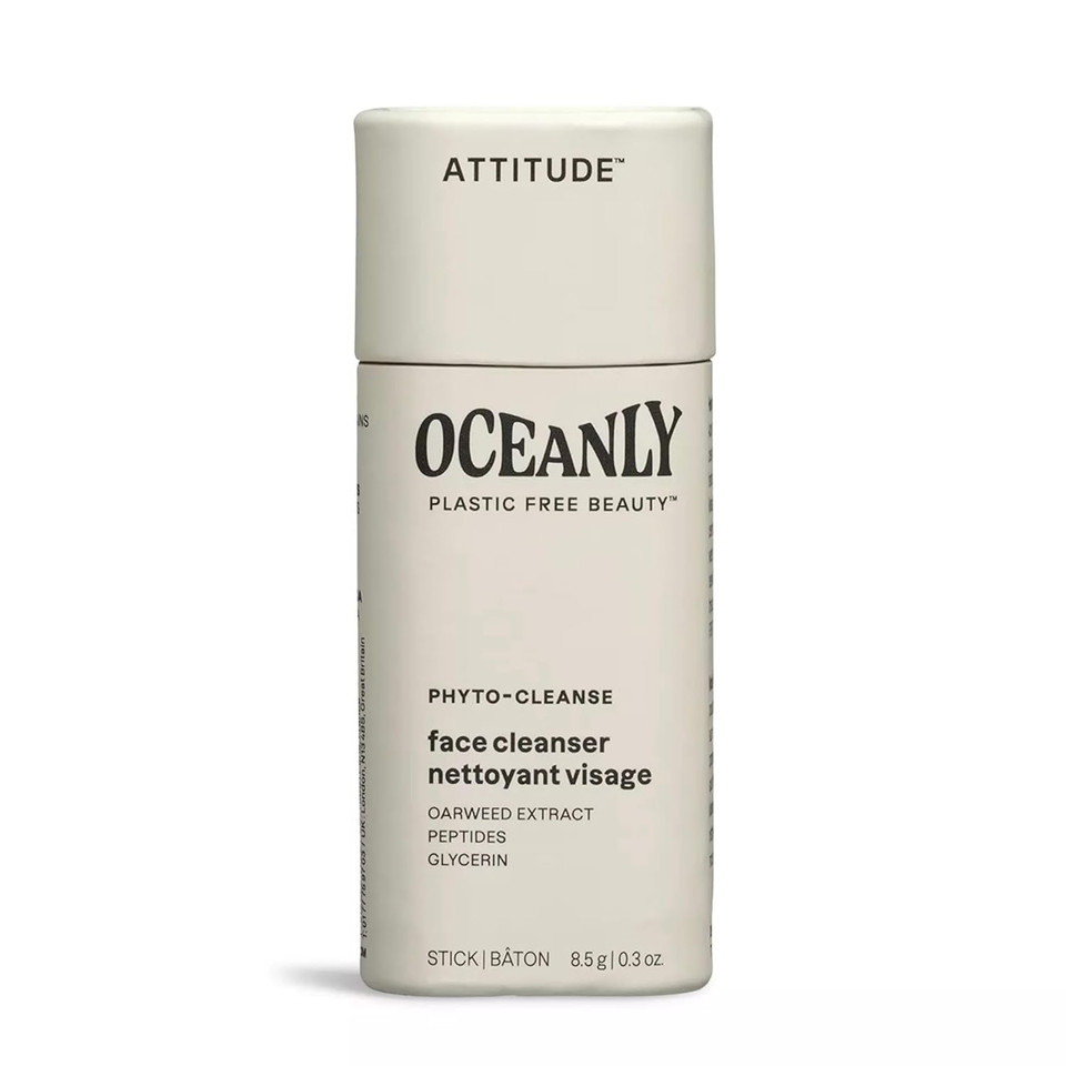 Attitude Oceanly Face Cleanser Stick, Ewg Verified, Plastic-Free, Plant And Mineral-Based Ingredients, Vegan And Cruelty-Free Beauty Products, Phyto Cleanse, Unscented, 0.3 Ounce Attitude Oceanly Face Cleanser Stick, Ewg Verified, Plastic-Free, Plant And Mineral-Based Ingredients, Vegan And Cruelty-Free Beauty Products, Phyto Cleanse, Unscented, 0.3 Ounce