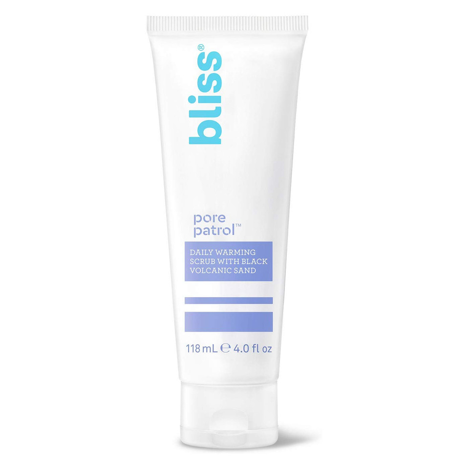 Bliss Pore Patrol Warming Daily Purifying Scrub - 4.0 Fl Oz - Oil-Free Exfoliating Scrub - Safe For Sensitive Skin- Visibly Minimizes Pores - Clean- Vegan & Cruelty-Free
