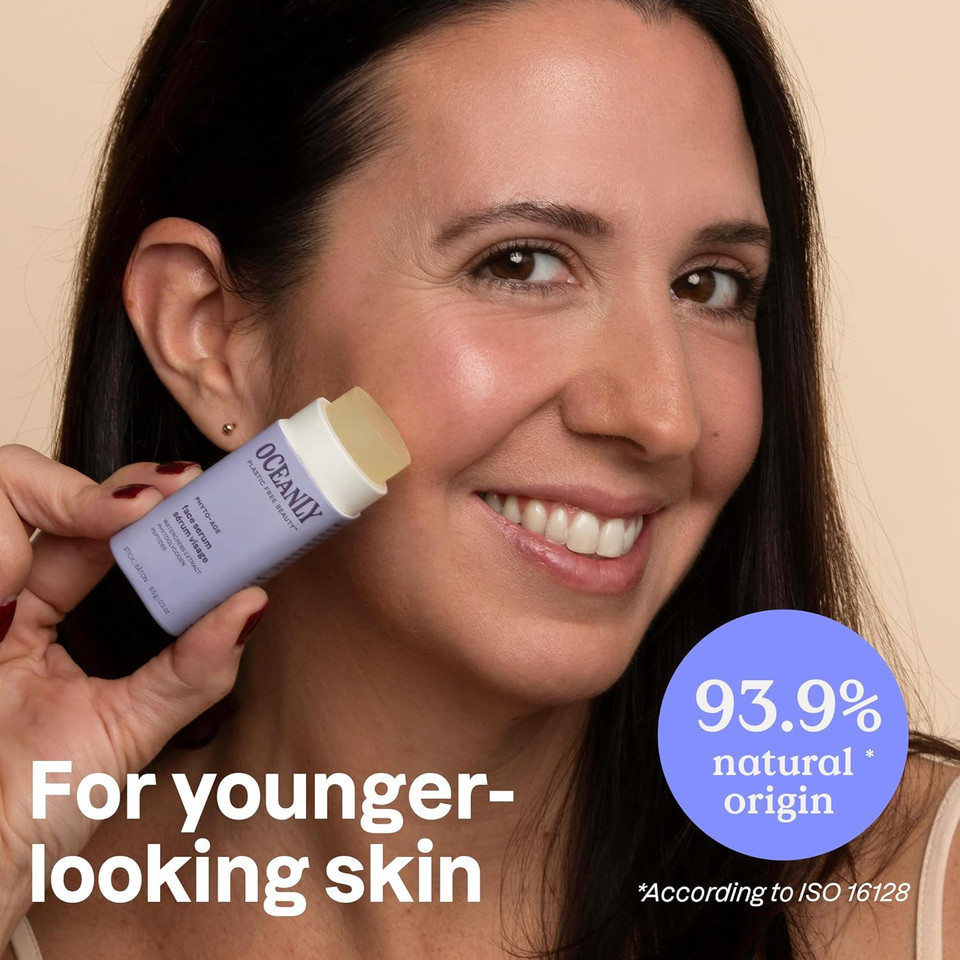 Attitude Oceanly Face Serum Stick, Ewg Verified, Plastic-Free, Plant And Mineral-Based Ingredients, Vegan And Cruelty-Free Beauty Products, Phyto Age, Unscented, 0.3 Ounce