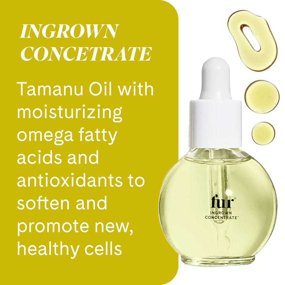 Fur Ingrown Hair Care Duo: Two-Step Preventative Ingrown Hair Treatment - Combines Fur Oil And Ingrown Concentrate - 0.5 Fl Oz Each