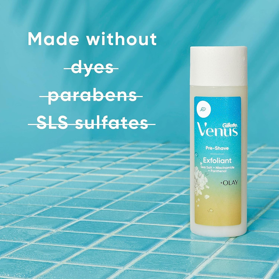 Gillette Venus Women'S Exfoliant Scrub, Pre-Shave Sea Salt Exfoliant Scrub  6.7 Oz