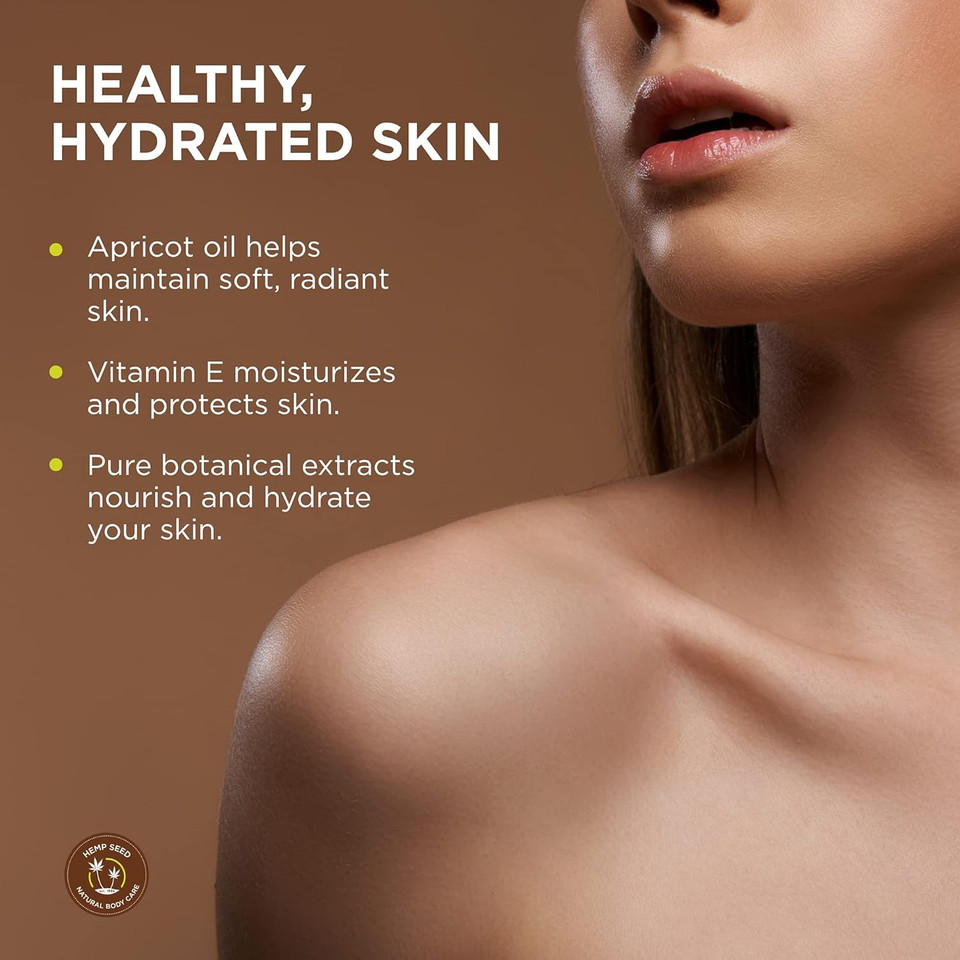 Hemp Seed Massage & Body Oil - 8 Fl. Oz. - Nourishing, Moisturizing Massage Oil - Hemp Seed, Apricot, Grapeseed & Sweet Almond Oil - Vegan & Cruelty Free