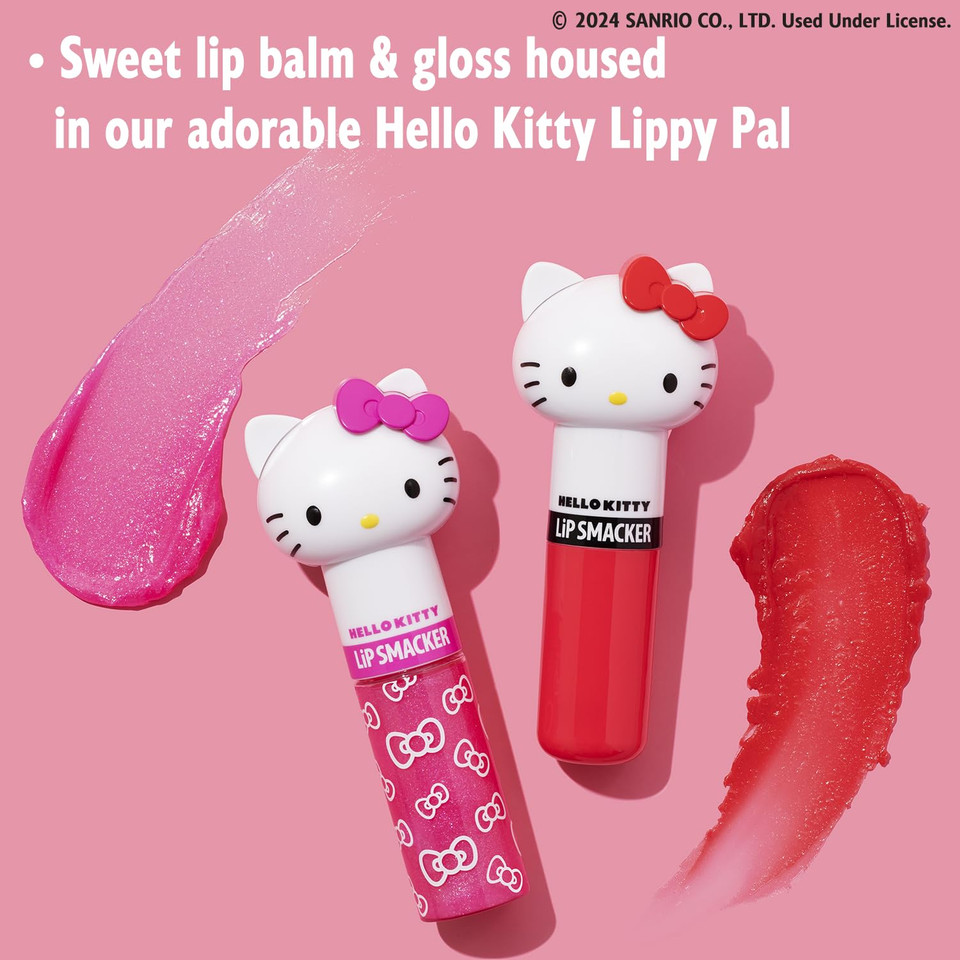 Lip Smacker Lippy Pals Kitty Kitten, Flavored Moisturizing & Smoothing Soft Shine Lip Balm, Hydrating & Protecting Fun Tasty Glossy Finish, Cruelty-Free & Vegan - Sweet Kiwi Kitten