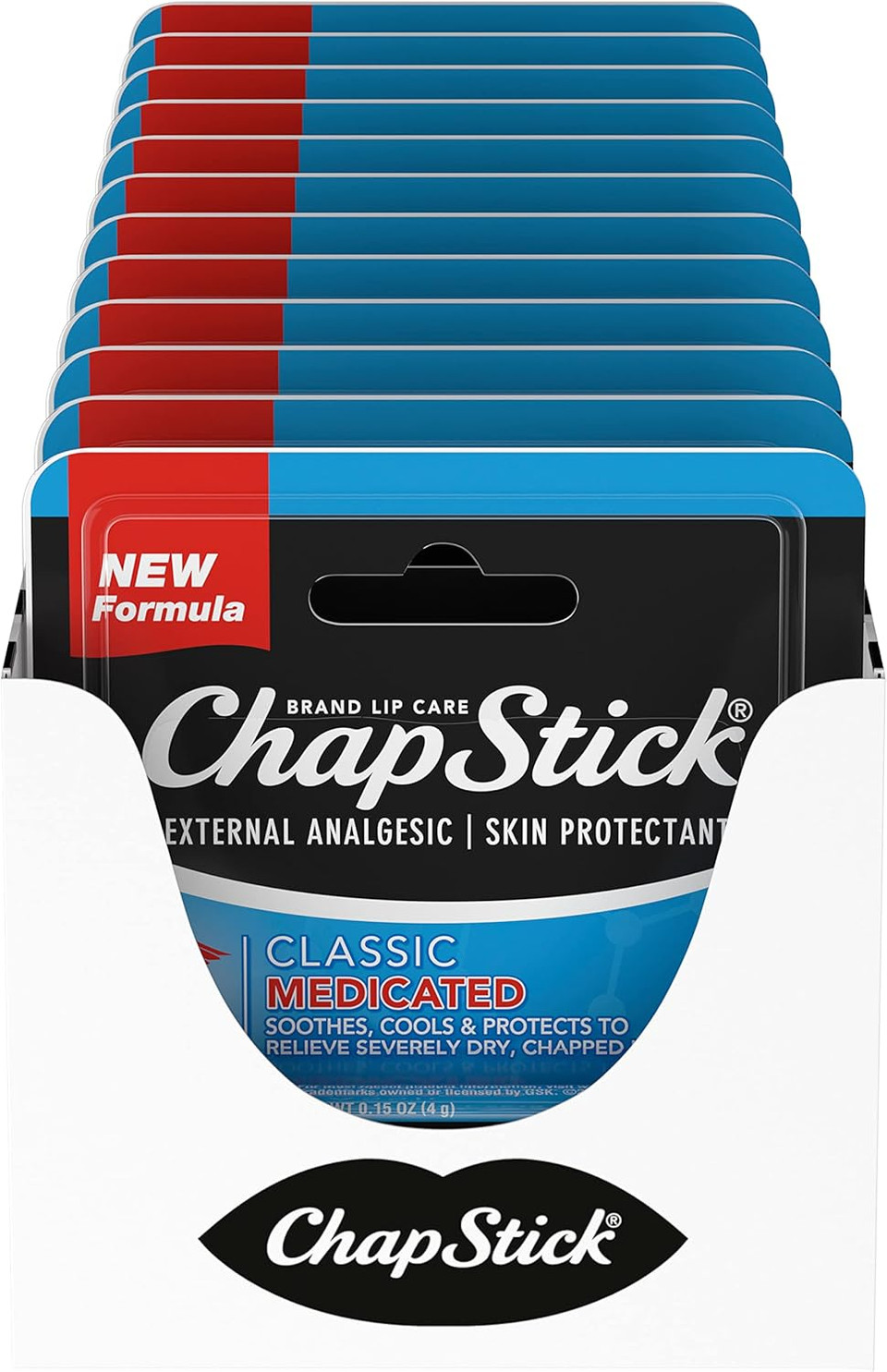 Chapstick Classic Medicated Lip Balm Tubes, Chapped Lips Treatment And Skin Protectant - 0.15X12 Oz Chapstick Classic Medicated Lip Balm Tubes, Chapped Lips Treatment And Skin Protectant - 0.15X12 Oz