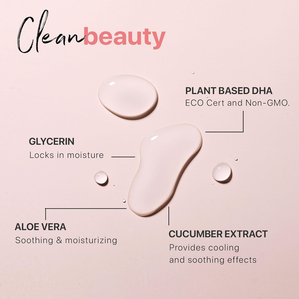 Self Tanner Spray - Usa Made With Natural & Organic Ingredients, Fast Drying Spray Tan For Pale Skin, Non Toxic Gradual Tanning Spray, Sunless Tanning Water For Women & Men, Fair To Medium