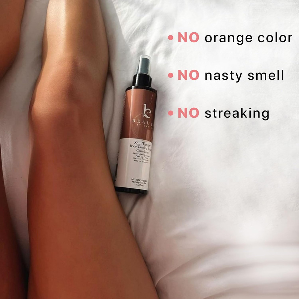 Self Tanner Spray - Usa Made With Natural & Organic Ingredients, Fast Drying Spray Tan For Pale Skin, Non Toxic Gradual Tanning Spray, Sunless Tanning Water For Women & Men, Fair To Medium