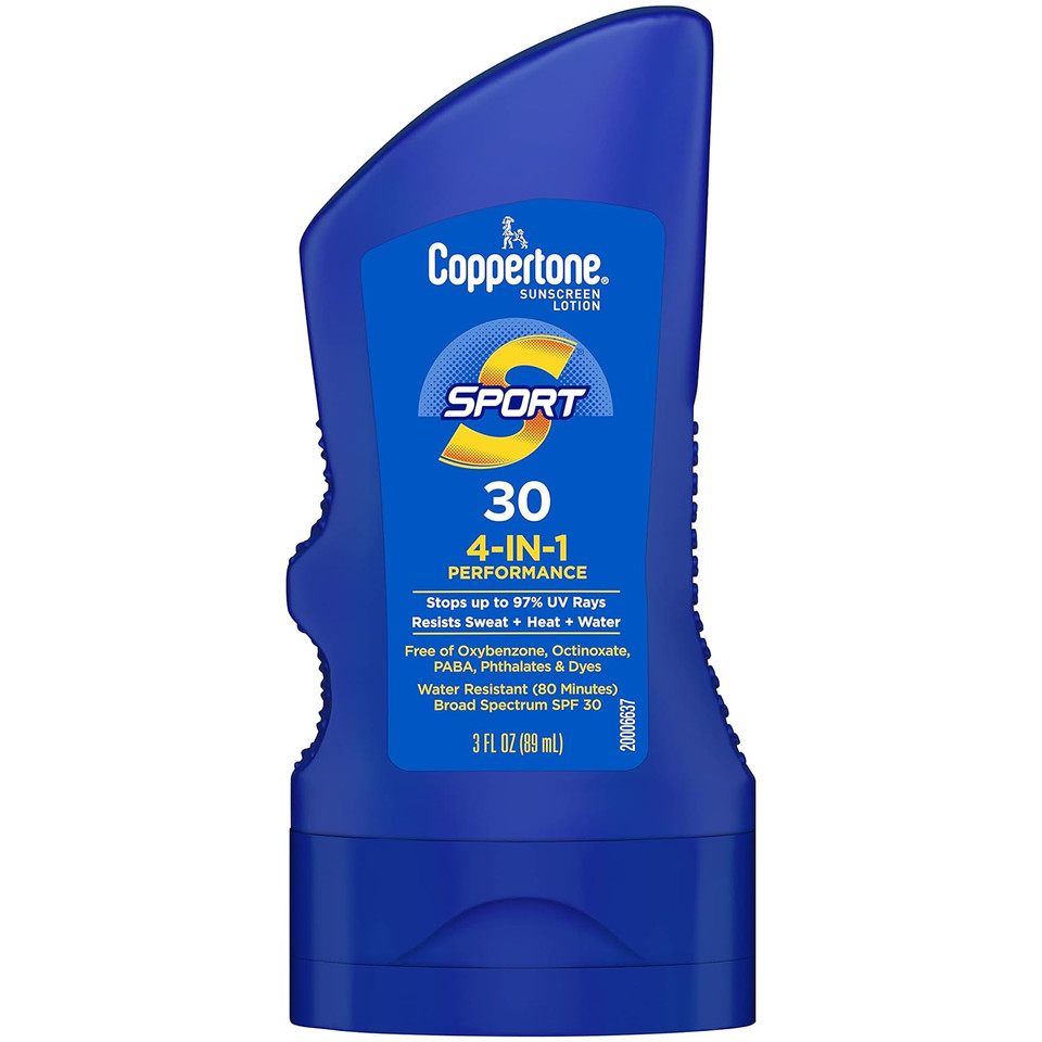 Coppertone Sport Sunscreen Spf 30 Lotion, Water Resistant Sunscreen, Body Sunscreen Lotion, Travel Size Sunscreen, 3 Fl Oz Coppertone Sport Sunscreen Spf 30 Lotion, Water Resistant Sunscreen, Body Sunscreen Lotion, Travel Size Sunscreen, 3 Fl Oz
