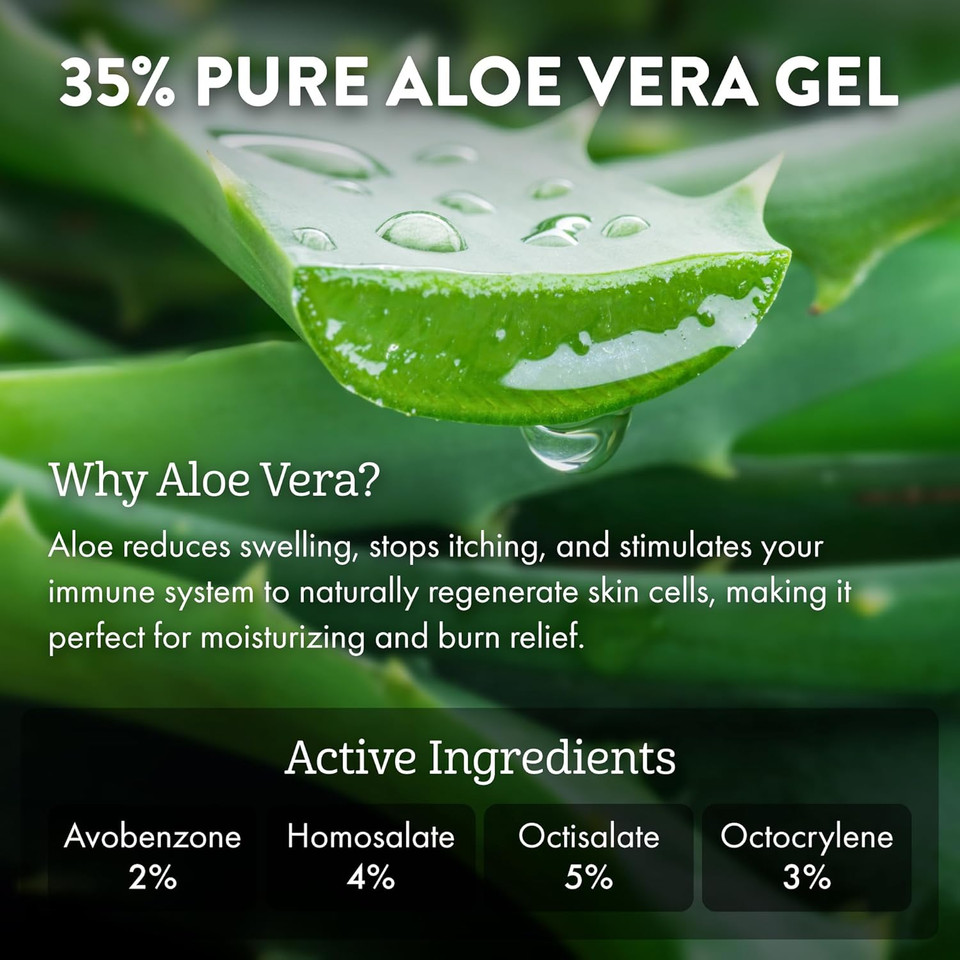 Aloe Up Sport Sunscreen Lotion Spf 15 - Broad Spectrum Uva/Uvb Sunscreen Protector For Face And Body - With Hydrating Aloe Vera Gel - Non-Greasy - No White Cast - Reef Safe - Fragrance-Free - 6 Oz Aloe Up Sport Sunscreen Lotion Spf 15 - Broad Spectrum Uva/Uvb Sunscreen Protector For Face And Body - With Hydrating Aloe Vera Gel - Non-Greasy - No White Cast - Reef Safe - Fragrance-Free - 6 Oz