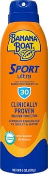 Banana Boat Sport Ultra Spf 30 Sunscreen Spray, 6Oz | Banana Boat Sunscreen Spray Spf 30, Oxybenzone Free Sunscreen, Clear Sunscreen Sunblock, Spray On Sunscreen, Water Resistant Sunscreen, 6Oz