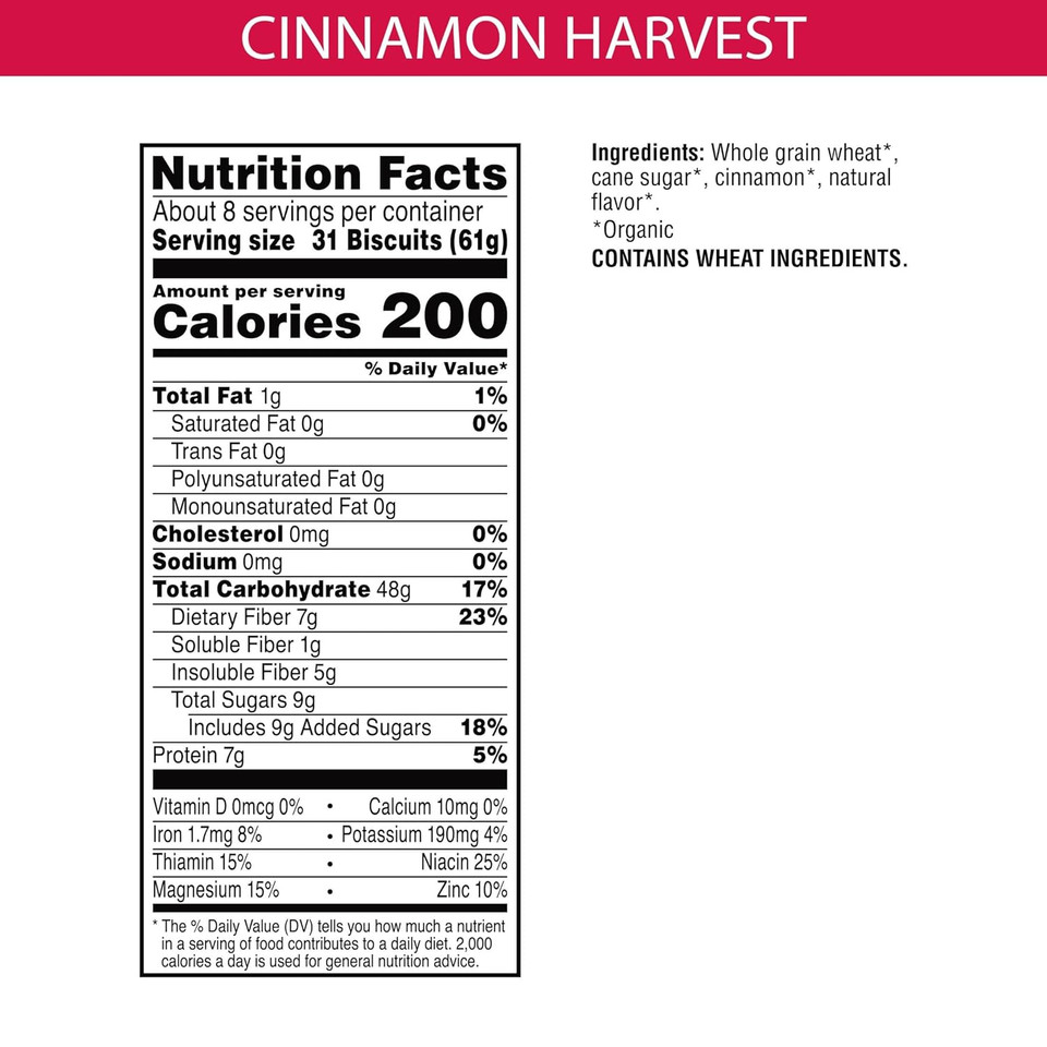 Kashi Cold Breakfast Cereal, Vegan Protein, Organic Fiber Cereal, Autumn Wheat, 16.3Oz Box (1 Box)