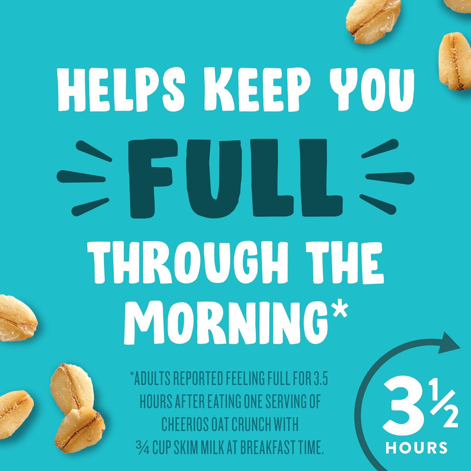Cheerios Oat Crunch Oats & Honey Oat Breakfast Cereal, Large Size, 18.2 Oz