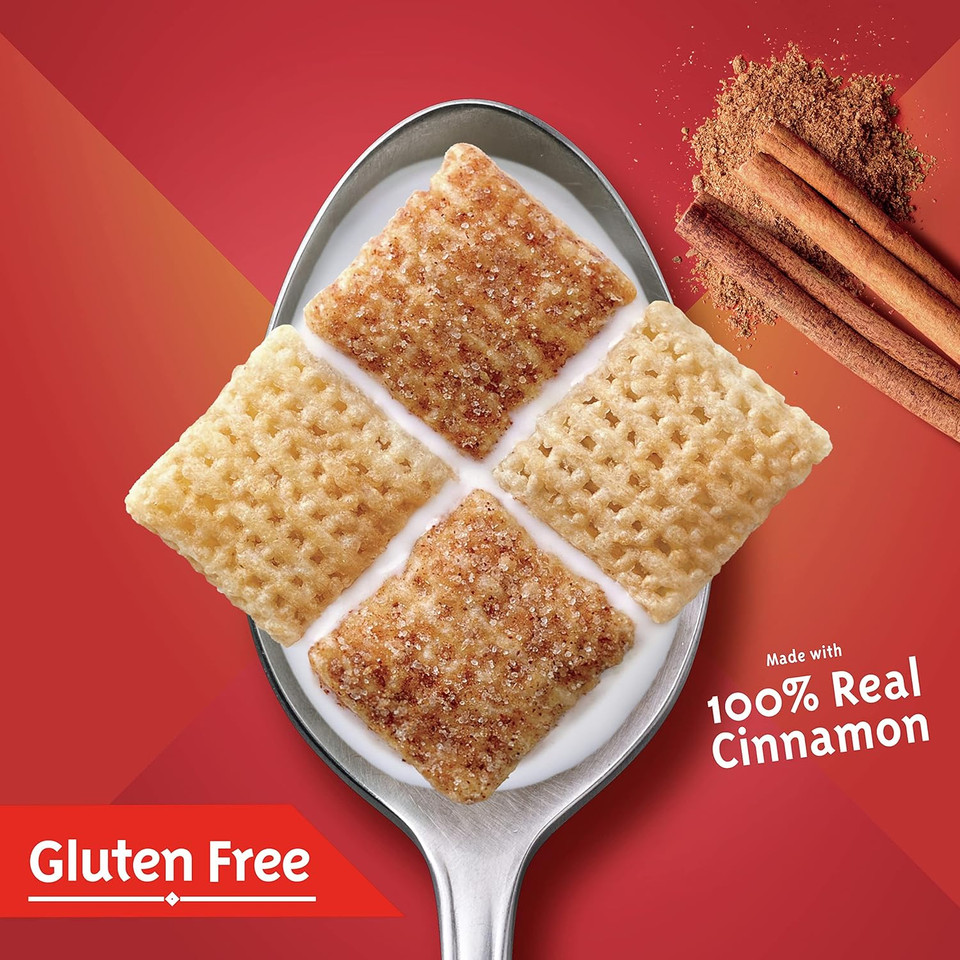 Cinnamon Chex Cereal, Gluten Free Breakfast Cereal, Made With Whole Grain, Family Size, 19.2 Oz