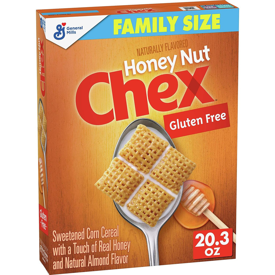Chex Breakfast Cereal, Honey Nut, Gluten Free, 20.3 Oz