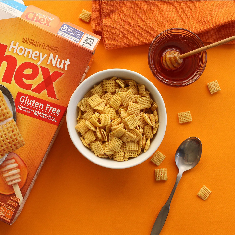 Chex Breakfast Cereal, Honey Nut, Gluten Free, 20.3 Oz