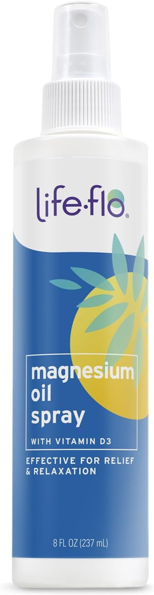 Life-Flo Magnesium Oil Spray With Vitamin D3, Highly Concentrated Magnesium Chloride Spray From The Zechstein Seabed, Calms And Relaxes Muscles And Joints, 60-Day Guarantee, Not Tested On Animals, 8Oz