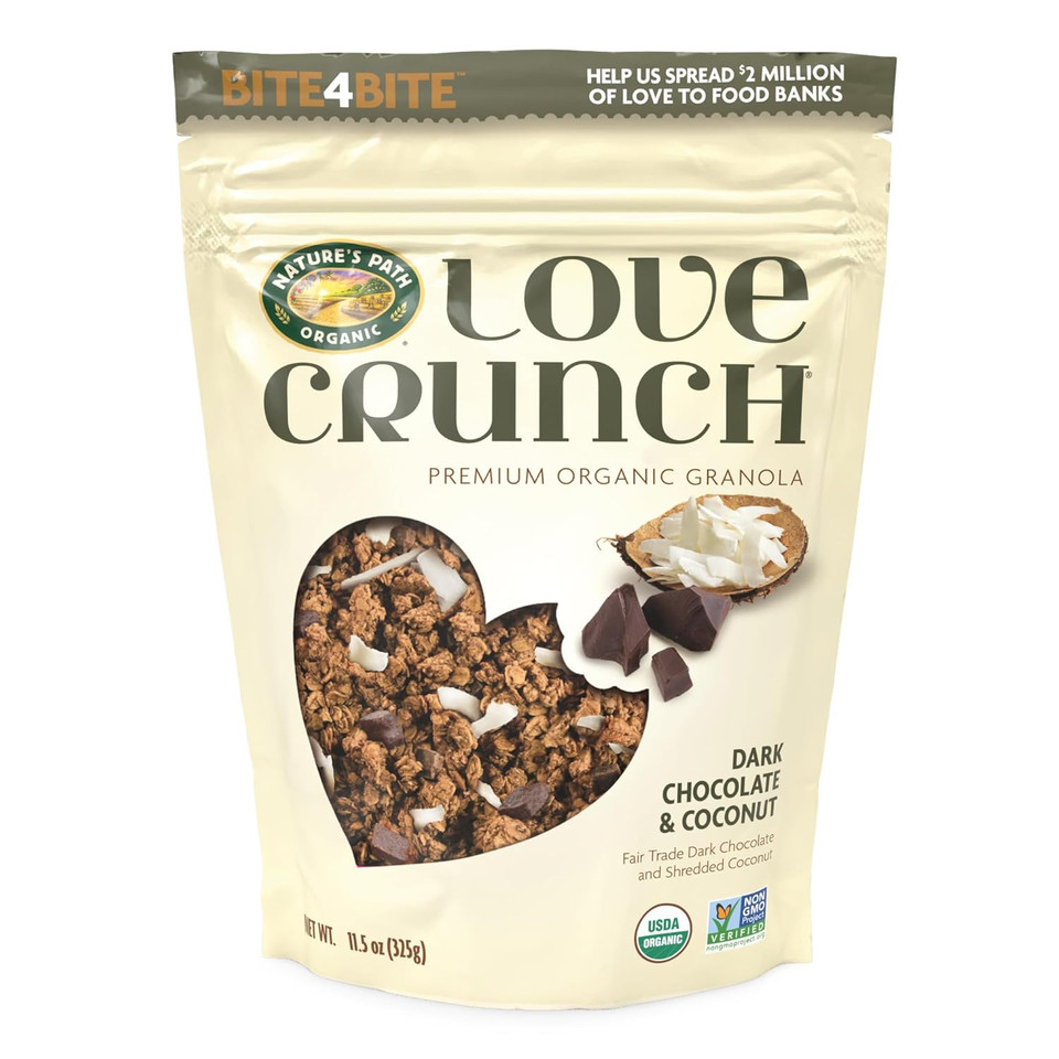 Love Crunch Organic Dark Chocolate & Coconut Granola, Non-Gmo, Fair Trade, By Nature'S Path, 11.5 Ounce (Pack Of 1)