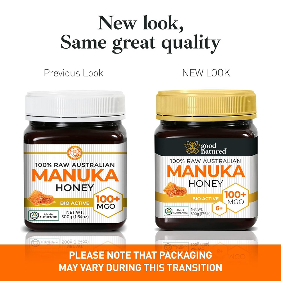 Raw Manuka Honey Certified Mgo 100+ / 6+ Manuka With Antibacterial Activity - (Npa 6+) 500G (1.1Lb) By Good Natured