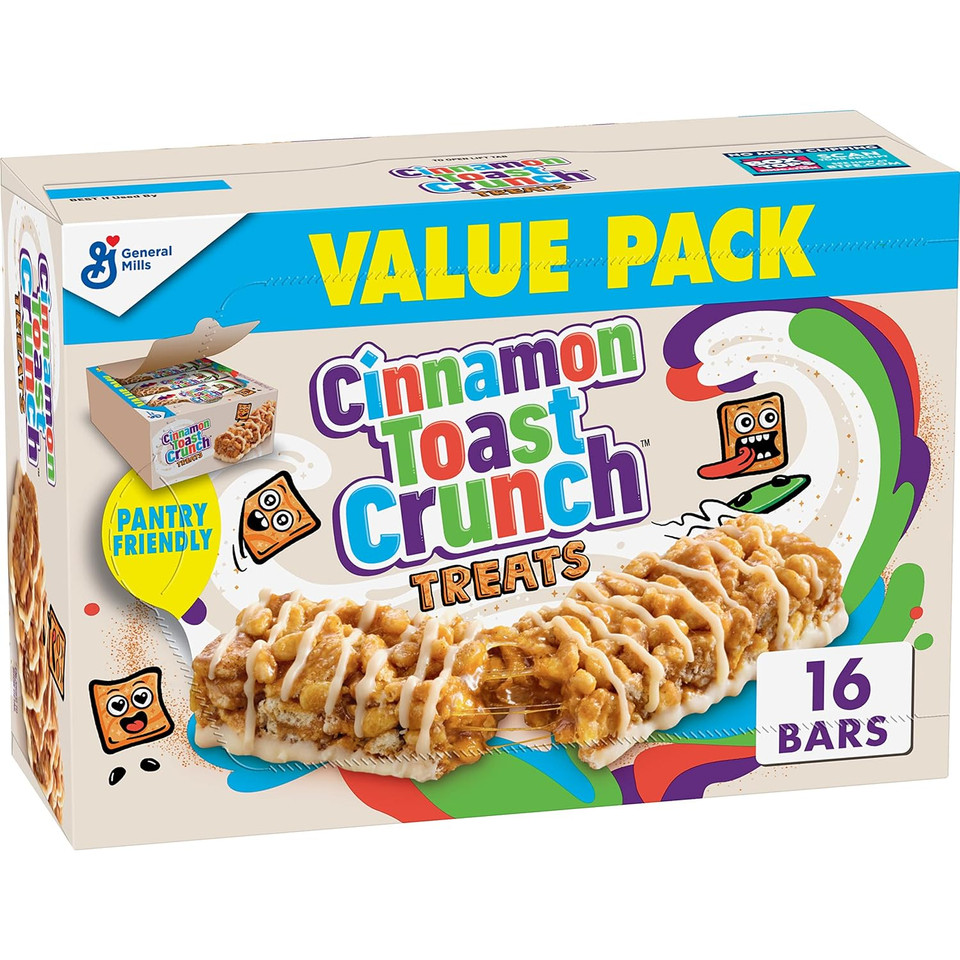 Cinnamon Toast Crunch Breakfast Cereal Treat Bars, Snack Bars, 16 Ct