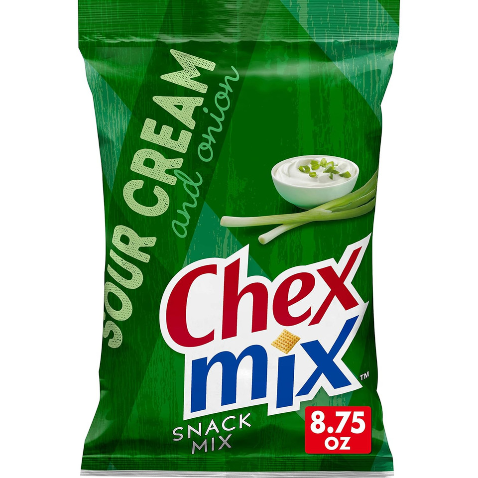 Chex Mix Snack Party Mix, Sour Cream and Onion, Pub Mix Snack Bag, 8.75 oz