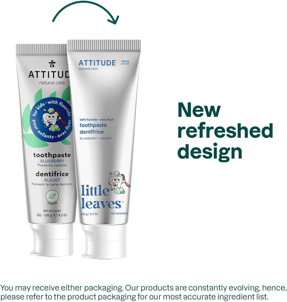 Attitude Toothpaste With Fluoride, Prevents Tooth Decay And Cavities, Vegan, Cruelty-Free And Sugar-Free, Watermelon, 4.2 Oz