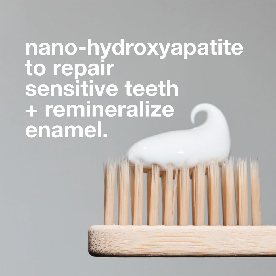 Davids Fluoride Free Nano Hydroxyapatite Toothpaste For Remineralizing Enamel & Sensitive Relief, Whitening, Antiplaque, Sls Free, Natural Peppermint, 1.75 Oz, Tsa Approved Travel Size