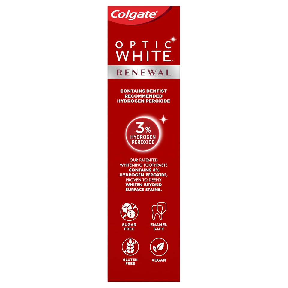 Colgate Optic White Renewal Enamel Strength Teeth Whitening Toothpaste, 3 Oz