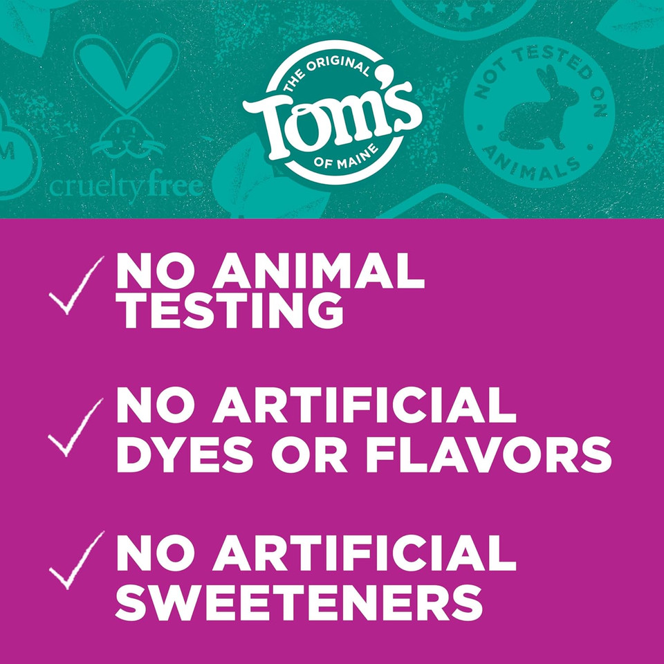 Tom'S Of Maine Antiplaque And Whitening Fluoride Free Natural Toothpaste Gel, Vegan, Spearmint, 4 Ounces (3 Pack)