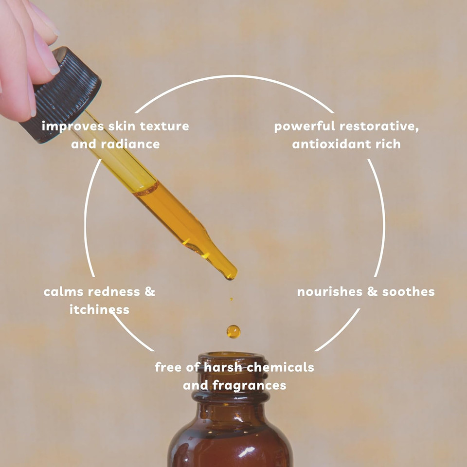 Offernova Organic Rosa De Mosqueta- Usda Certified Rosehip Seed Oil Pure Cold Pressed, For Scars, Stretch Marks, Fine Lines & Wrinkles - Gua Sha Massage, Face, Hair, For All Skin Types