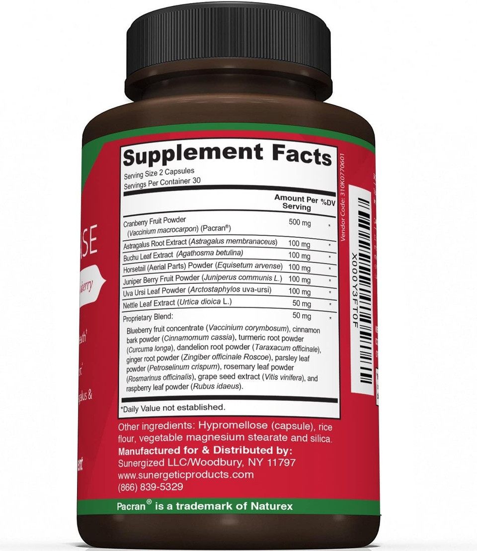 Premium Kidney Cleanse Supplement ÃÂ Powerful Kidney Support Formula With Cranberry Extract Helps Support Healthy Kidneys & Urinary Tract Supportã¢Â 60 Vegetarian Capsules