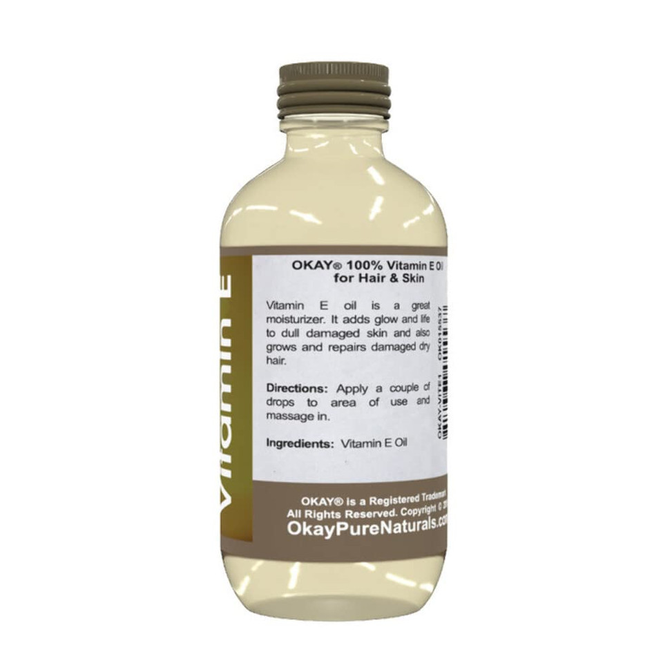 Okay Vitamin E Oil For All Hair Textures & Skin Types, All Natural, 1 Fl Oz1 Fl Oz (Pack Of 1)