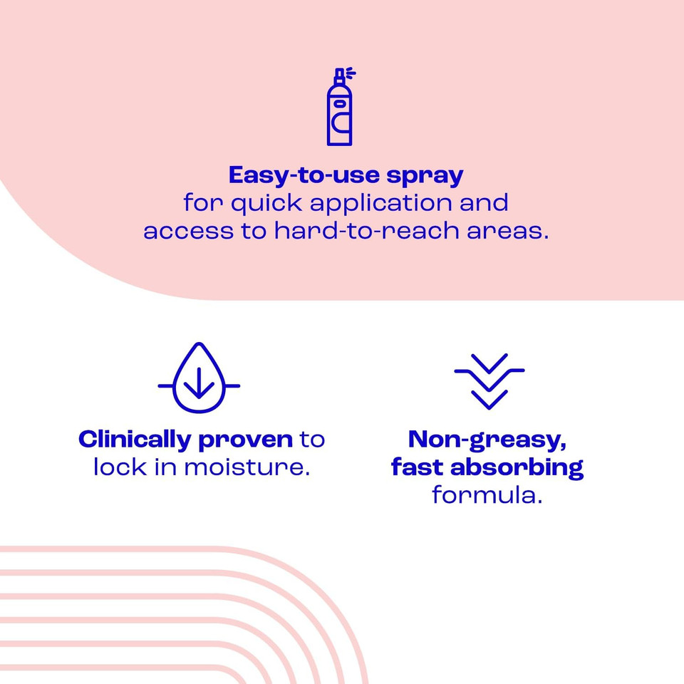 E45 Spray Moisturiser 200 ml - Daily Lotion Moisturiser Spray for Dry Sensitive Skin - Fast Absorbing Body Lotion Spray Moisturiser for Soft Skin and Lasting Hydration  Suitable for Eczema Prone Skin
