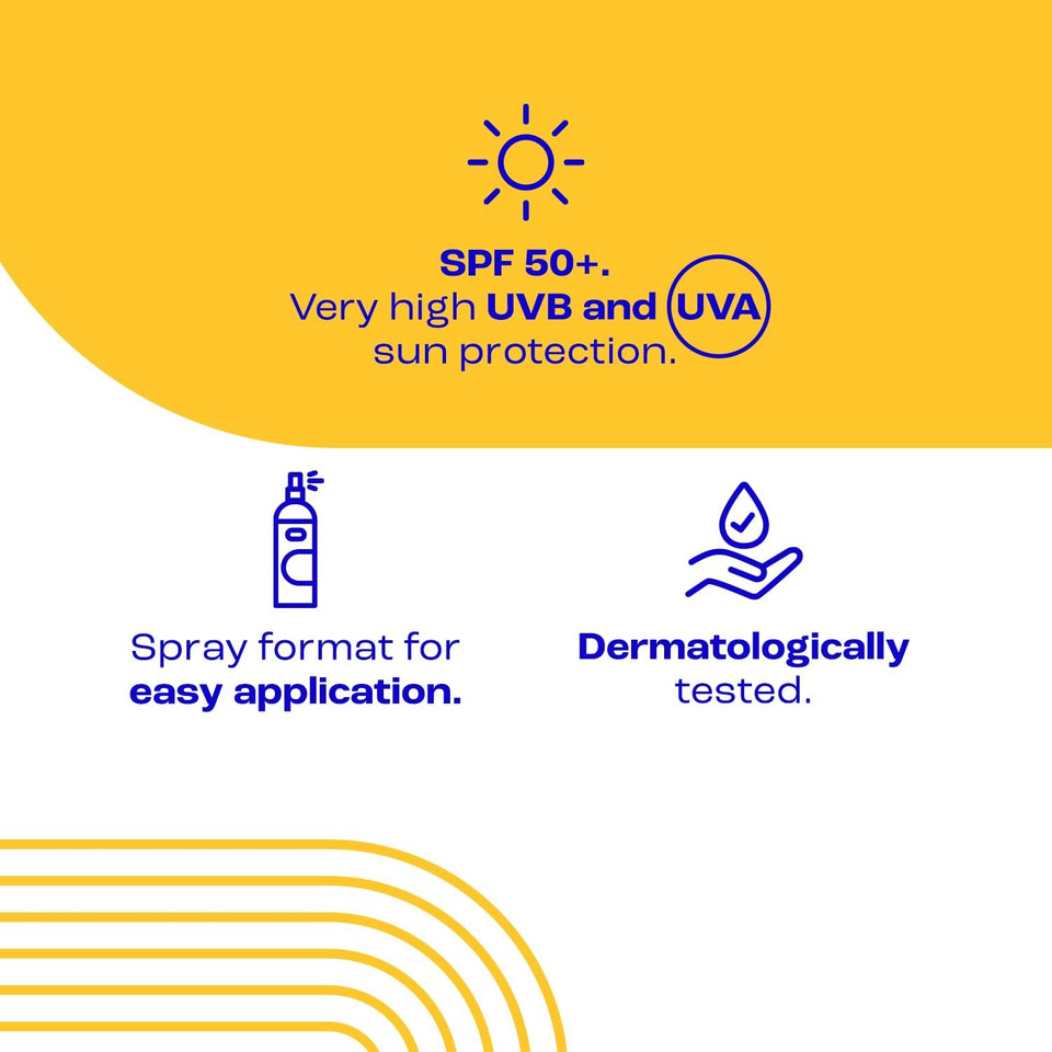 E45 Kids and Baby Sunscreen SPF50+ Spray for Face With Avocado Oil - UVA and UVB Protection- Dermatologically Tested and Fragrance-Free - Suitable For Dry, Sensitive and Eczema Prone Skin (180ml)