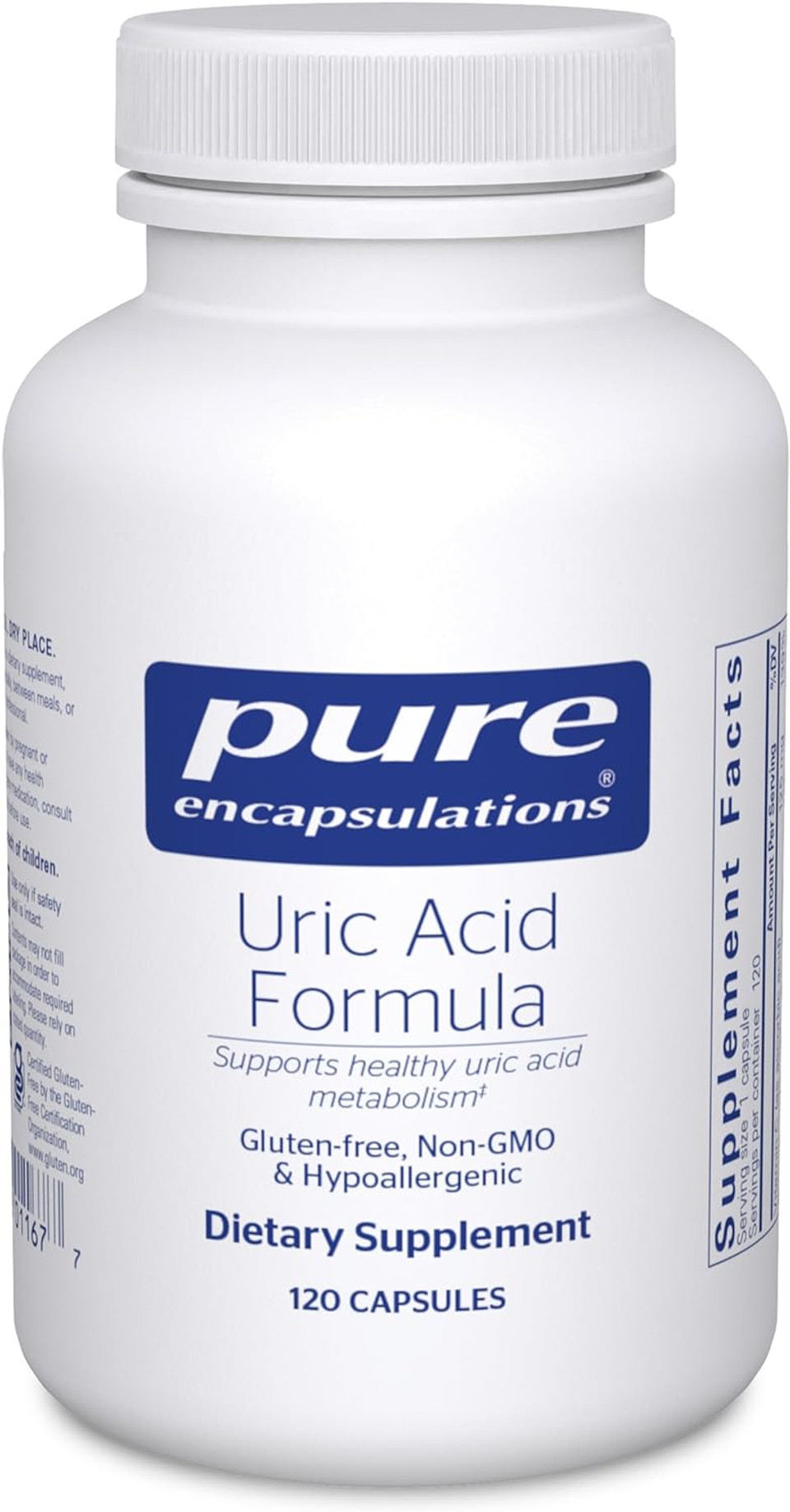 Pure Encapsulations - Uric Acid Formula - Hypoallergenic Supplement With Vitamins And Herbal Extracts To Support Healthy Uric Acid Metabolism - 120 Capsules Pure Encapsulations - Uric Acid Formula - Hypoallergenic Supplement With Vitamins And Herbal Extracts To Support Healthy Uric Acid Metabolism - 120 Capsules